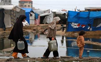 أمطار غزيرة تدمّر خيام الفلسطينيين في غزة