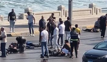   حادث مروع يؤدي بحياة شخص وإصابة آخرين على كورنيش الإسكندرية 