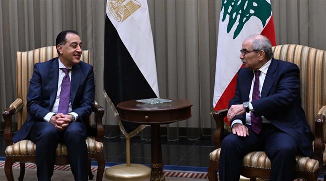 رئيس الوزراء اللبناني يستقبل الدكتور مصطفى مدبولي بمطار رفيق الحريري الدولي