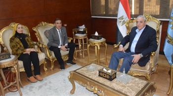   محافظ الغربية يستقبل رئيس الهيئة العامة للخدمات البيطرية