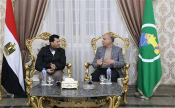   محافظ المنيا يلتقي وزير الشباب والرياضة بديوان المحافظة