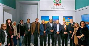 افتتاح معرض الفنان محمد البنا بالقنصلية الإيطالية بالإسكندرية