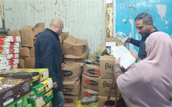   ضبط طن ونصف منتجات دواجن وبسطرمة مجهولة المصدر بحي شرق شبرا الخيمة