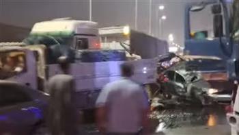   مصرع أب وابنه وإصابة 3 في حادث تصادم بنجع حمادي