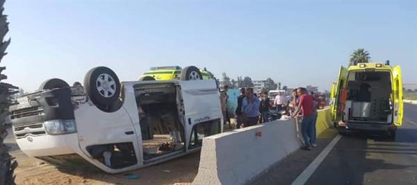 مصرع شخص وإصابة 5 آخرين في حادث سير بالغربية