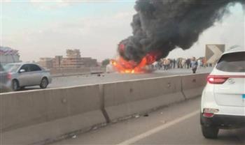   مصرع شخص إثر انقلاب ملاكي واحتراقها بالقليوبية