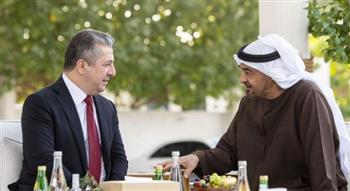   رئيس الإمارات ورئيس حكومة إقليم كردستان العراق يبحثان تعزيز التعاون الثنائي