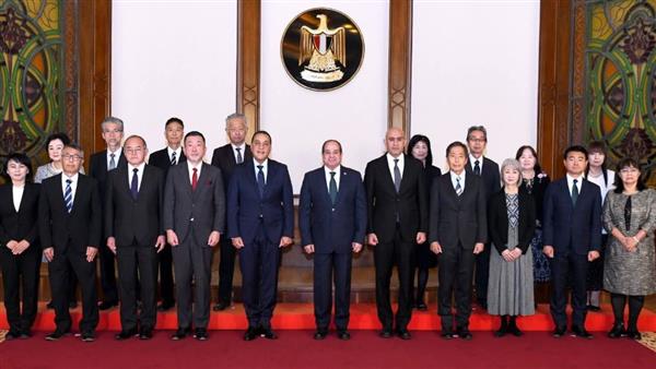 الرئيس السيسي يستقبل مجموعة خبراء التعليم اليابانيين المتواجدين في مصر