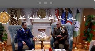 الفريق أحمد خليفة يلتقى رئيس أركان القوات المسلحة القطرية