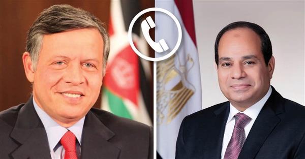 الرئيس السيسي والملك عبد الله يشددان على أهمية عدم تهجير الشعب الفلسطيني من أرضه