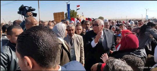 "لا للتهجير"..مسيرة بالوادي الجديد لمساندة أهالي غزة برعاية المحافظ