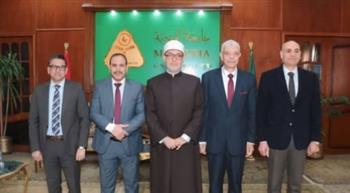   رئيس جامعة المنوفية يستقبل المفتي للمشاركة في ندوة ضمن "بداية"