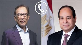 السيسي ورئيس وزراء ماليزيا يؤكدان رفضهما تهجير الفلسطينيين