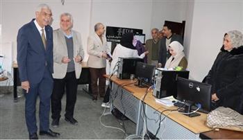 رئيس جامعة المنوفية يتفقد كلية الحاسبات والمعلومات والموقع العام للمجمع النظري