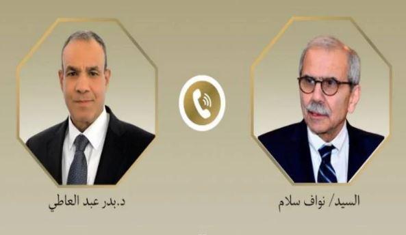 وزير الخارجية يبحث وقف الأعمال العدائية مع رئيس الحكومة اللبنانية