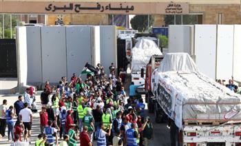   115 شاحنة مساعدات إغاثية متنوعة تدخل إلى غزة