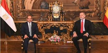   بيان مصري إسباني مشترك بعد زيارة السيسي حول غزة ولبنان وسوريا