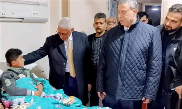 جولة لمحافظ شمال سيناء مع سفير فلسطين لزيارة مستشفى العريش