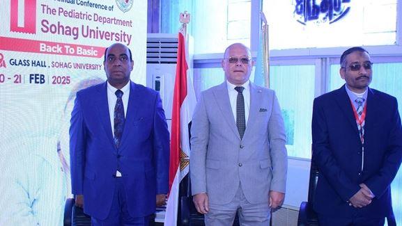 النعماني يفتتح المؤتمر العلمي السنوي الأول لقسم طب الأطفال بطب سوهاج