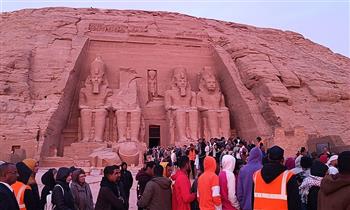   بسبب الغيوم .. تعذر حدوث ظاهرة تعامد الشمس علي وجه الملك رمسيس 