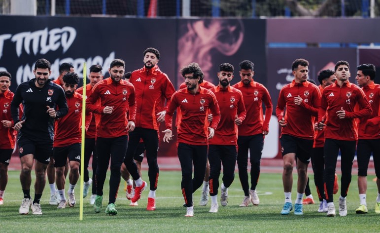 الأهلي يختتم تدريباته استعدادا لمباراة حرس الحدود بالدوري