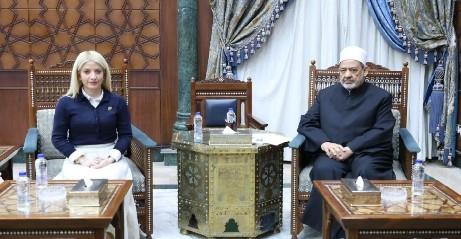 شيخ الأزهر يستقبل رئيسة مجلس النواب بقبرص لبحث سبل تعزيز التعاون