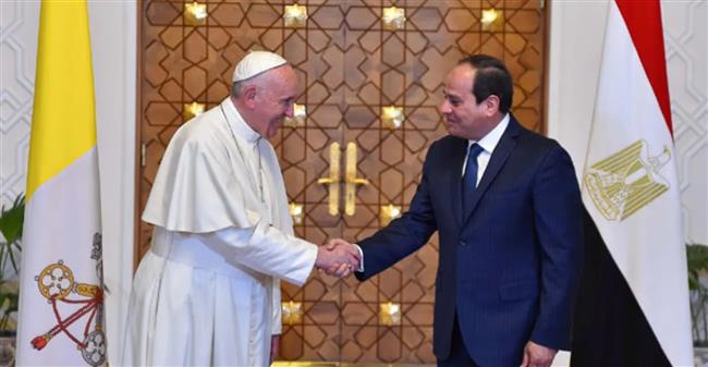 الرئيس السيسي يتوجه بأصدق التمنيات بالشفاء العاجل لبابا الفاتيكان