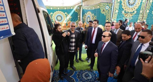 محافظ كفر الشيخ يتفقد القافلة الطبية المجانية بقرية نصرة
