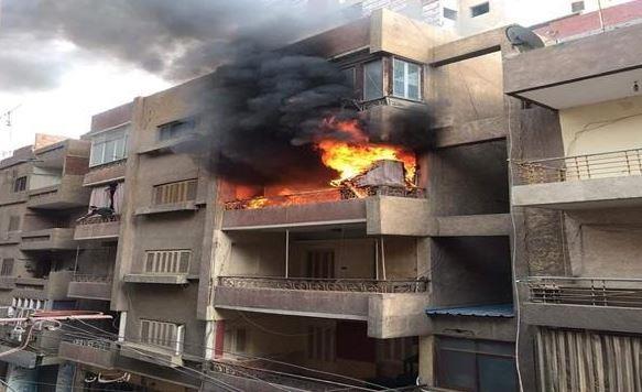 إخماد حريق داخل شقة سكنية فى السلام دون إصابات