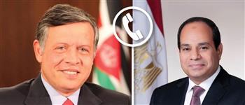   الرئيس السيسى وملك الأردن يؤكدان أهمية التوصل لسلام دائم قائم على حل الدولتين