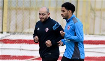   تدريبات تأهيلية لـ عمر جابر على هامش مران الزمالك