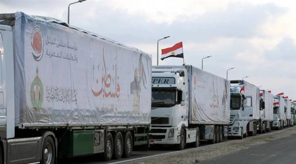 ارتفاع عدد شاحنات المساعدات الإنسانية لـ غزة إلى 200 شاحنة