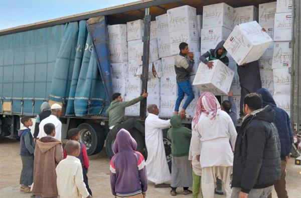 مطروح .. 4700 كرتونة مواد غذائية لأهالي جارة أم الصغير