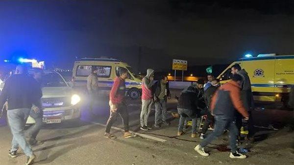 مصرع عامل وإصابة 2 في حادث تصادم على الطريق الصحراوي الشرقي بسوهاج