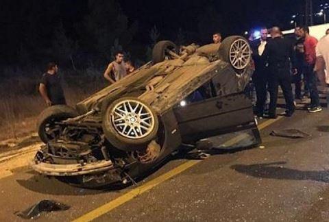 إصابة 5 أشخاص فى حادث انقلاب سيارة بالفيوم