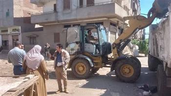   رفع 300 طن مخلفات بلدية وتراكمات قمامة ونواتج هدم وتطهير بـ المنصورة