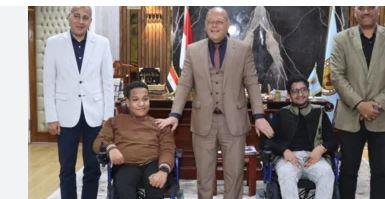 كراسي متحركة كهربائية إهداء من جامعة سوهاج للطلاب ذوي الهمم