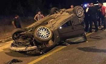 مصرع 4 أشخاص إثر انقلاب سيارة على طريق الإسماعيلية السويس