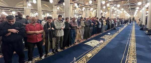 الجامع الأزهر يقيم التراويح السادسة عشر  برواية حفص عن عاصم وسط توافد آلاف المصلين