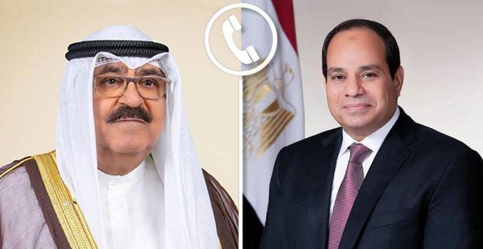 الرئيس السيسى وأمير الكويت يحذران من استمرار اعتداءات إسرائيل على غزة