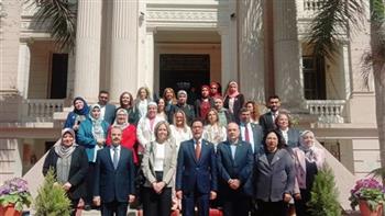   رئيس جامعة بنها يستقبل سفيرة النرويج بالقاهرة