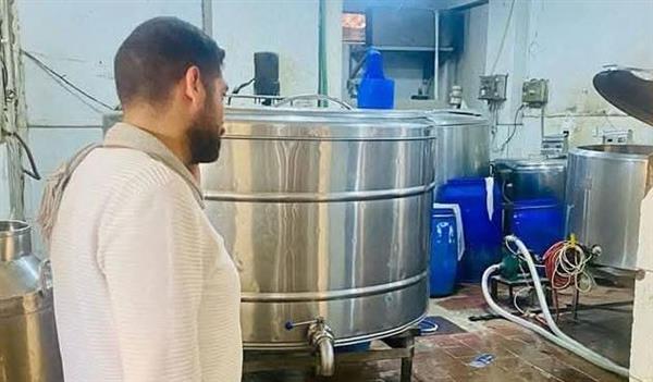 ضبط طن لبن مغشوش داخل مصنع غير مرخص فى القليوبية
