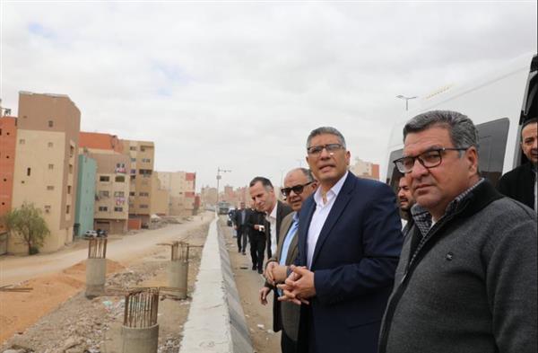 محافظ الجيزة يتفقد أعمال تحسين الصورة البصرية للطريق الدائري