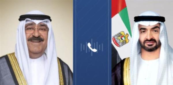 رئيس الإمارات وأمير الكويت يبحثان هاتفيًا تعزيز العلاقات والتعاون المشترك