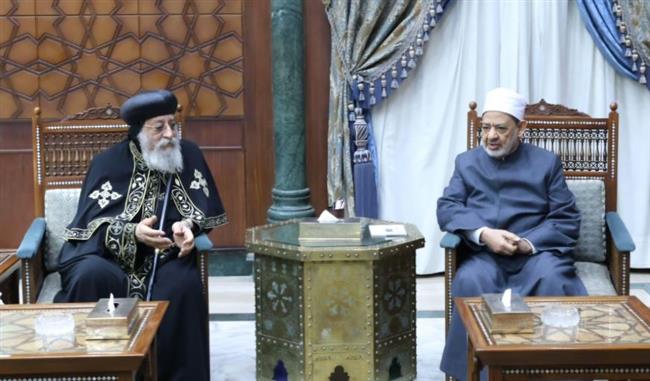 شيخ الأزهر والبابا تواضروس يؤكدان رفضهما لكل محاولات تهجير الشعب الفلسطيني 