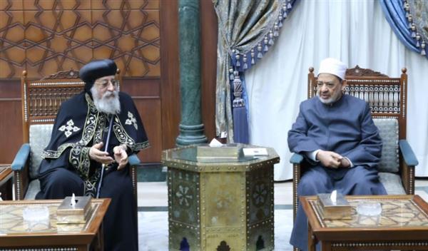 شيخ الأزهر والبابا تواضروس يؤكدان رفضهما لكل محاولات تهجير الشعب الفلسطيني