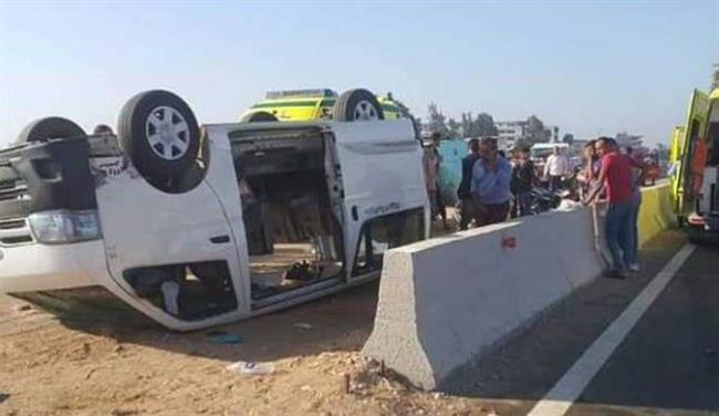مصرع وإصابة 5 أشخاص فى حادث تصادم بالعياط