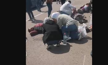 مصرع 3 أشخاص وإصابة 9  بحادث مروع غرب الإسكندرية 