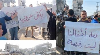   مسيرات حاشدة في قطاع غزة للمطالبة بوقف العدوان الإسرائيلي
