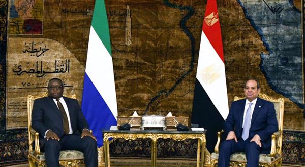 الرئيس السيسي ونظيره السيراليوني يشهدان التوقيع على 4 مذكرات تفاهم